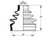 Faltenbalg, Antriebswelle CV Boot:KK150-22-540